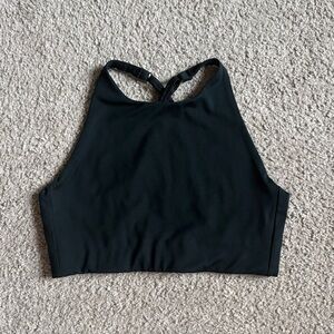 girlfriend collective Black Ribbed Sports Bra